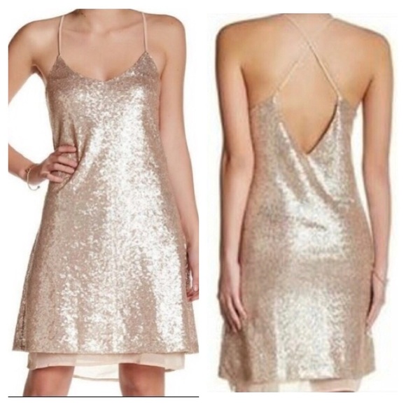 nordstrom gold sequin dress